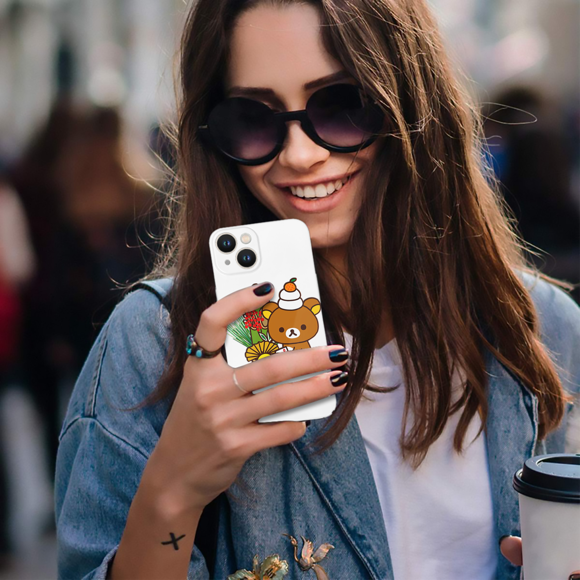 （画像用） リラックマ リラックマ キイロイトリ Rilakkuma Korilakkuma Kiiroitori 【iPhone 14シリーズ対応】ハードケース